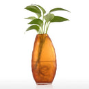 Tall Orange Glass Vase Ideal Gift for Wedding and Special Occasion Use for Roses Floral Arrangements Glass Vase Filler