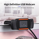 480P Fixed Focus USB Webcam with Sound Absorbing Noise Reduction Microphone for Online Conference Video Call Live Streaming