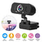 2K High Definition Video Webcam with Noise Reduction Mic Autofocus Function Web Cam USB2.0 Charging Port Computer PC Camera with Tripod Stand for Video Conference Live Streaming Recording Portable