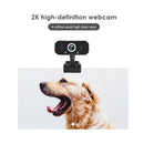 2K High Definition Video Webcam with Noise Reduction Mic Autofocus Function Web Cam USB2.0 Charging Port Computer PC Camera with Tripod Stand for Video Conference Live Streaming Recording Portable