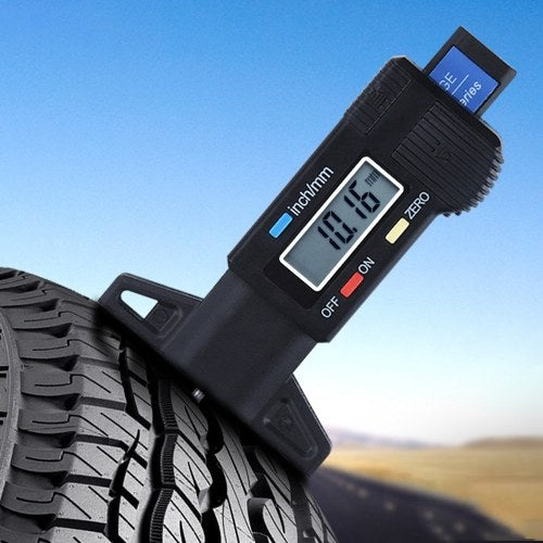 Electronic digital display tire pattern depth gauge 0-25mm tread gauge depth vernier caliper measuring tool wholesale Digital tread depth gauge (blue)