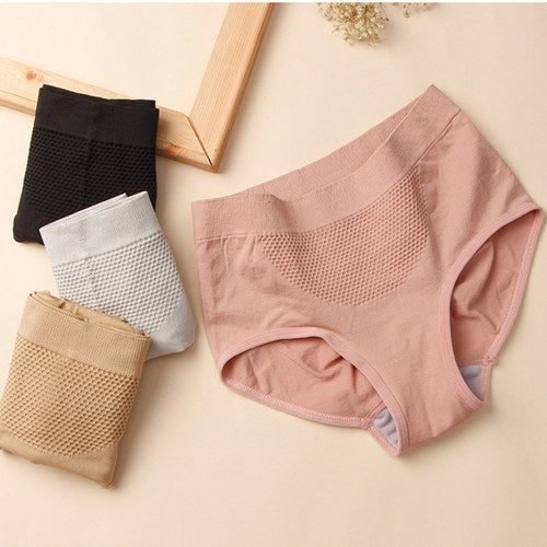 Women Triangle Seamless Panties Honeycomb Underpants