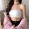 Non-slip Wireless Bralette Elastic Crop Tops Strapless Invisible Brassiere