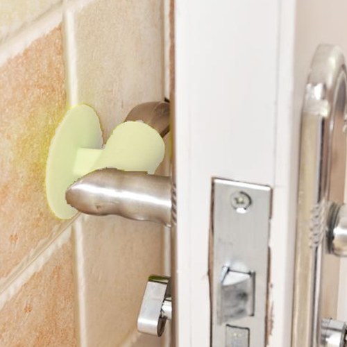 Anti-noise silicone door handle