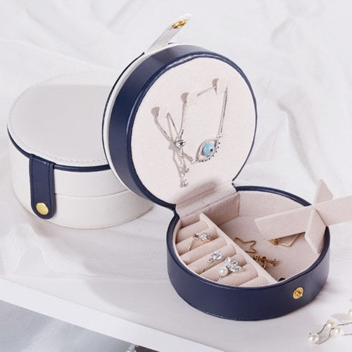 Jewelry Storage Box Organizer Round