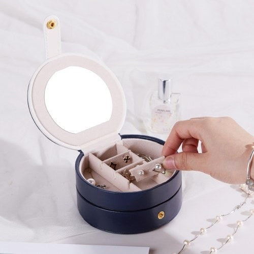 Jewelry Storage Box Organizer Round