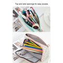 Simple Cute Pen Pencil Case Big Capacity Canvas Storage Bag