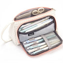 Simple Cute Pen Pencil Case Big Capacity Canvas Storage Bag