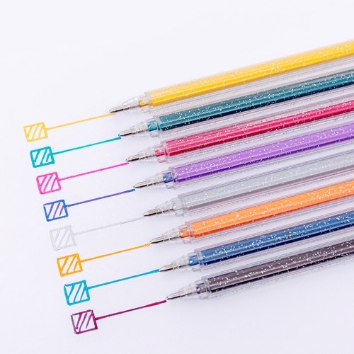 Color Glitter Gel Pens 0.38mm Neutral Pen Writing Drawing Painting