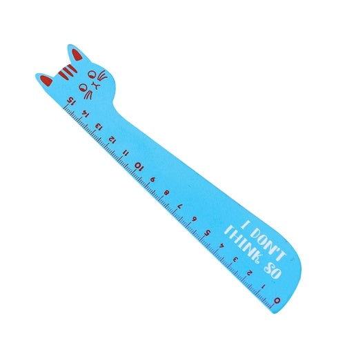 15cm/5.9in Cute Cartoon Ruler Wood Straight Ruler Measuring Tool