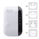 WiFi Range Extender 300Mbps Fast Wirelessly Repeater 2.4GHz Band Signal Booster One Key Easy Setup AP-Mode / Repeater Mode