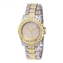 Crystal Starry Quartz Women Watch Fashionable Casual Alloy Skeleton Watch Wristwatch for Lady