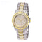 Crystal Starry Quartz Women Watch Fashionable Casual Alloy Skeleton Watch Wristwatch for Lady