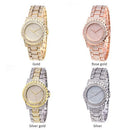 Crystal Starry Quartz Women Watch Fashionable Casual Alloy Skeleton Watch Wristwatch for Lady