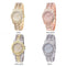 Crystal Starry Quartz Women Watch Fashionable Casual Alloy Skeleton Watch Wristwatch for Lady