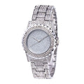 Crystal Starry Quartz Women Watch Fashionable Casual Alloy Skeleton Watch Wristwatch for Lady