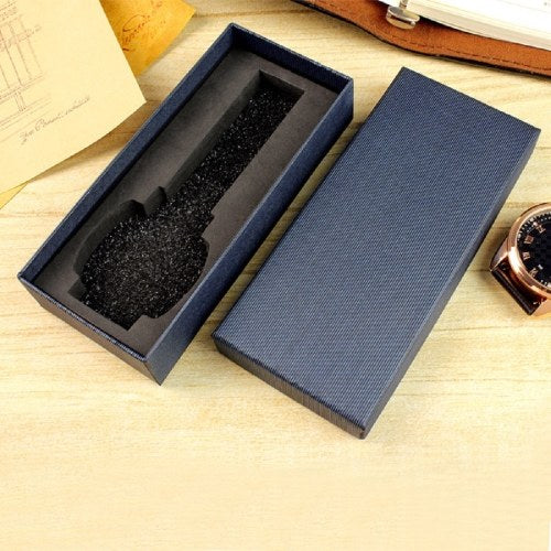 YAZOLE Watch Box Blue Stripe Long Watch Box Organizer Gift Packaging Box for Watch Bracelet Jewelry