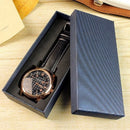 YAZOLE Watch Box Blue Stripe Long Watch Box Organizer Gift Packaging Box for Watch Bracelet Jewelry