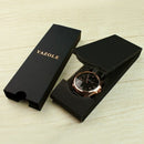 YAZOLE Watch Box Black Long Watch Folding Box Watches Packaging Gift Boxes for Bracelet Jewelry Presents