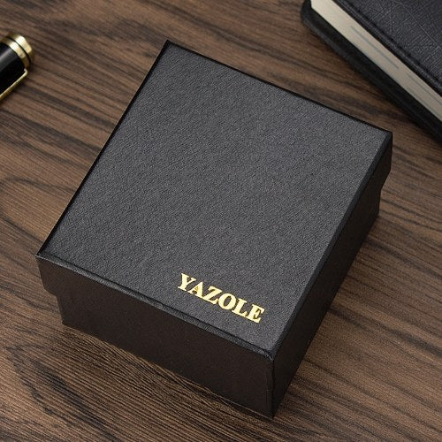 YAZOLE Watch Box Gift Box Watches Packaging Boxes Square Black Includes H-Shaped Sponge for Watch Bracelet Jewelry