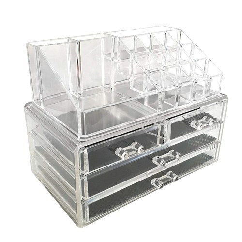 Transparents Acrylic Lipstick Storage Case Desktop Jewelry Storage Case With Drawer