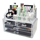 Transparents Acrylic Lipstick Storage Case Desktop Jewelry Storage Case With Drawer