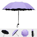 Rain Windproof Sunscreen Magic Flower Dome Ultraviolet-proof Folding Parasols Sunny Rainy Umbrella