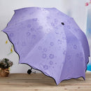 Rain Windproof Sunscreen Magic Flower Dome Ultraviolet-proof Folding Parasols Sunny Rainy Umbrella