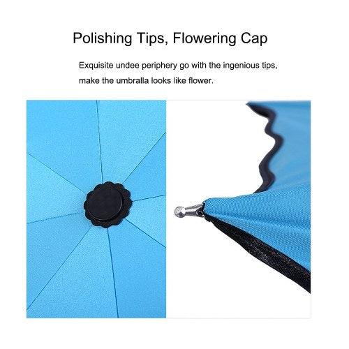 Rain Windproof Sunscreen Magic Flower Dome Ultraviolet-proof Folding Parasols Sunny Rainy Umbrella