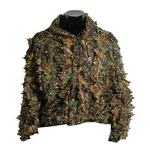 Mens 3D Tactic Sniper Clothes Lightweight Hooded Camouflage Ghillie Leaf Suit