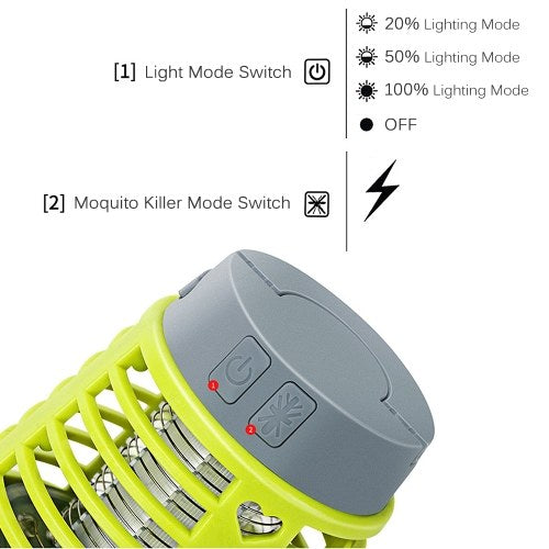 2-in-1 Eletric Lamp Waterproof Camping Lantern