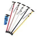 Aluminum alloy folding cane four section telescopic folding trekking poles non-slip cane elderly adjustable crutches black