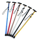 Aluminum alloy folding cane four section telescopic folding trekking poles non-slip cane elderly adjustable crutches black