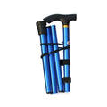 Aluminum alloy folding cane four section telescopic folding trekking poles non-slip cane elderly adjustable crutches black