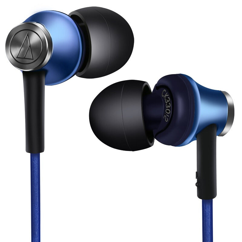 ATH-CK330iS Premium Earphones With Microphones - Blue