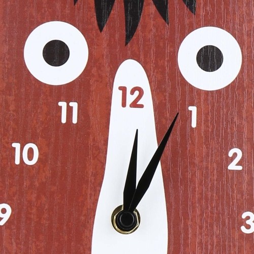 Tooarts Cartoon Animal Clock, Swinging Horse Head Clock, MDF Wooden Wall Clock