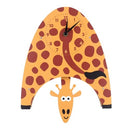 Tooarts Cartoon Animal Clock, Swinging Giraffe Clock, MDF Wooden Wall Clock