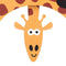 Tooarts Cartoon Animal Clock, Swinging Giraffe Clock, MDF Wooden Wall Clock