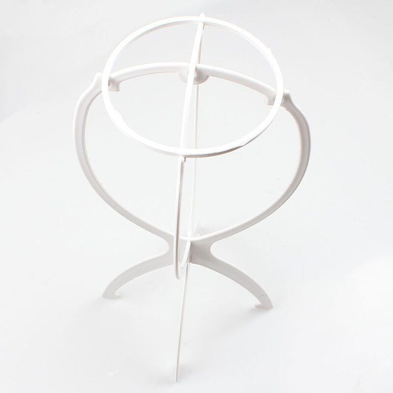 Adjustable Plastic Wig Stand - White