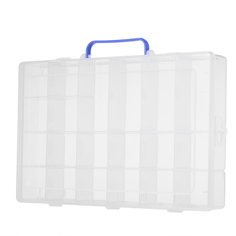 Adjustable Premium 20 Compartments Storage Box - Transparent