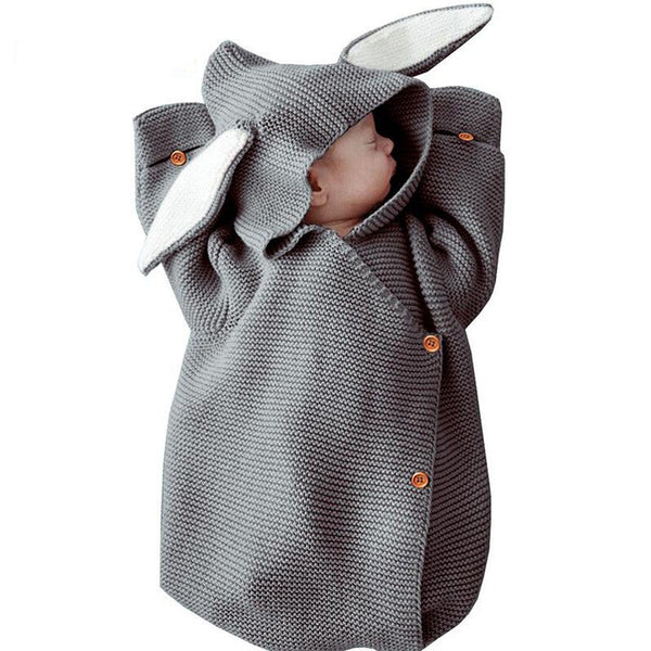 Adorable Rabbit Baby Sleeping Bag - Gray