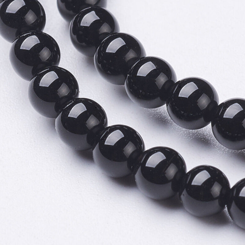 Agate Premium Natural Beads Strands - Black