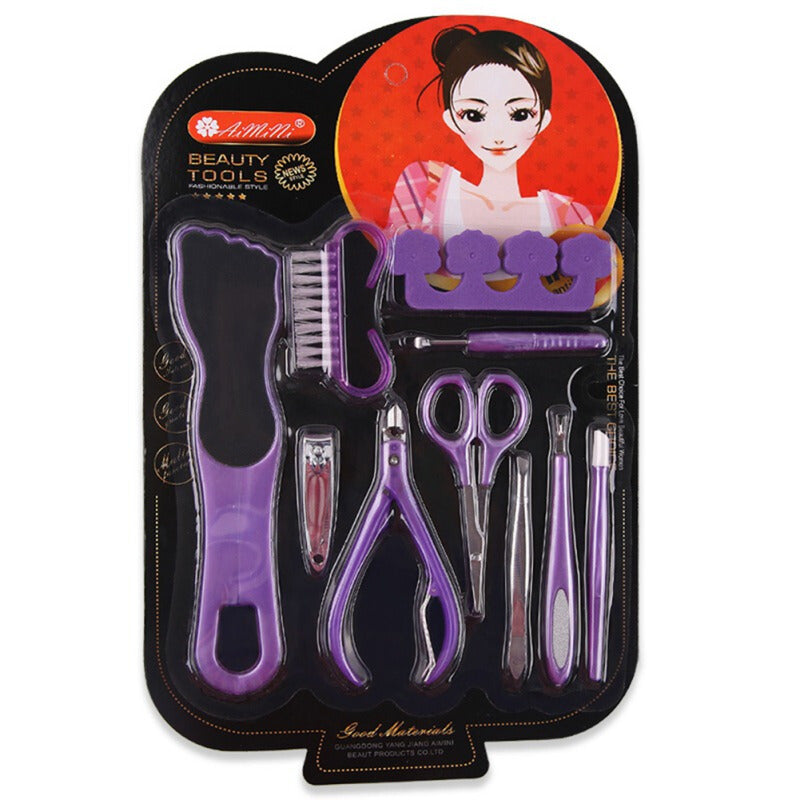 All-In-One Manicure Tools Set - Purple