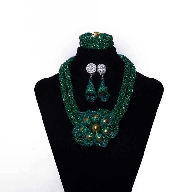 Amynova Premium Hand Knitted Beads - Dark Green