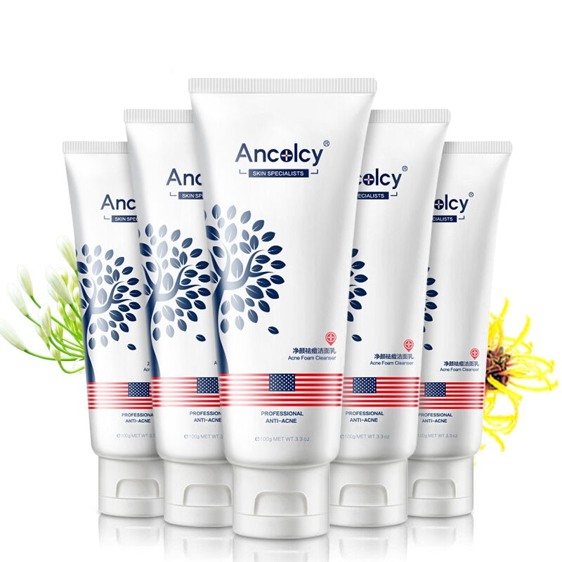 Ancolcy Oil Control Anti Acne Facial Cleanser - White