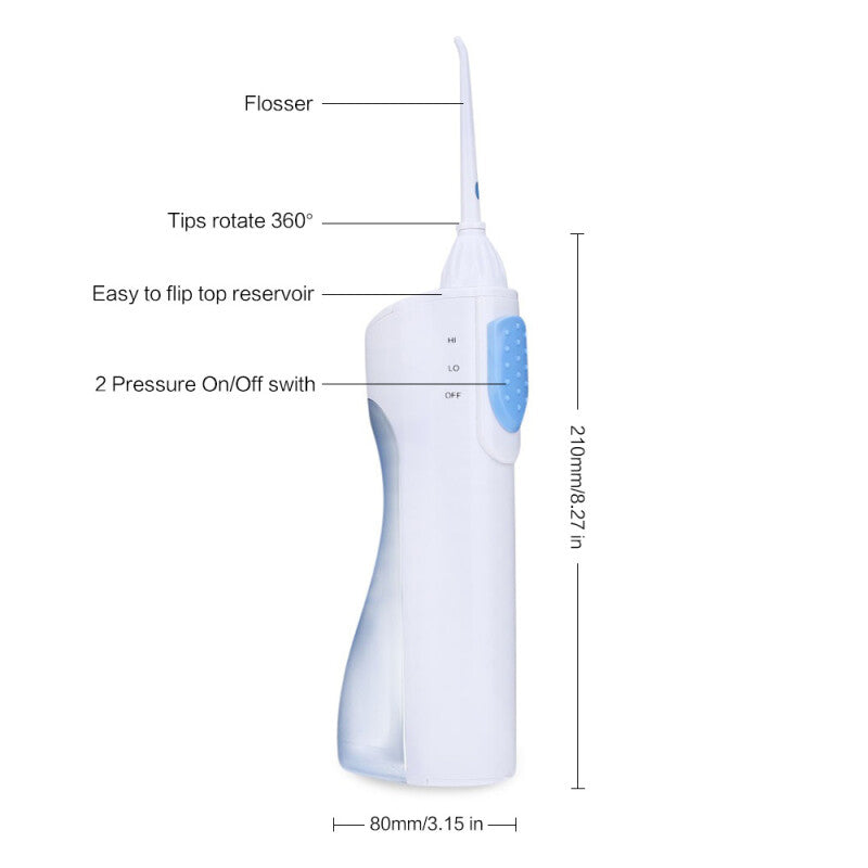 Animore Portable Oral Irrigator Tooth Cleaner - White