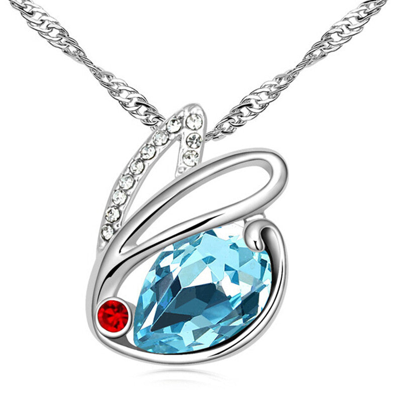 Austrian Premium Crystal Pendant - Sea Blue