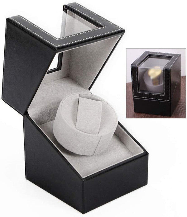 Automatic Premium Rotating Watch Display Box - Black