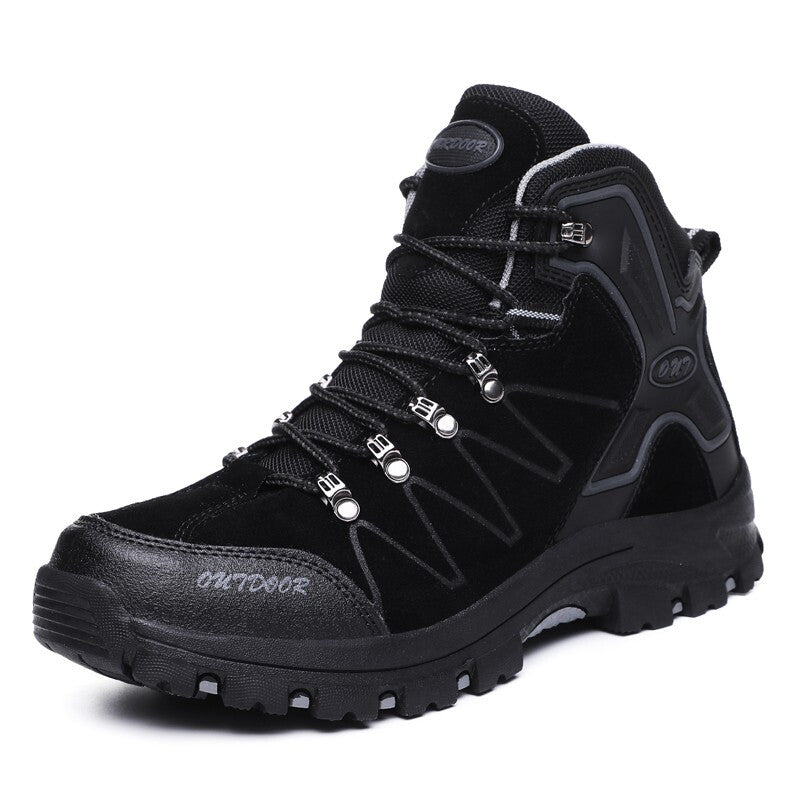 Autumn Breathable Hiking Shoes - Black