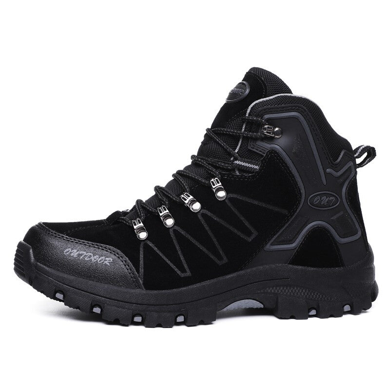 Autumn Breathable Hiking Shoes - Black